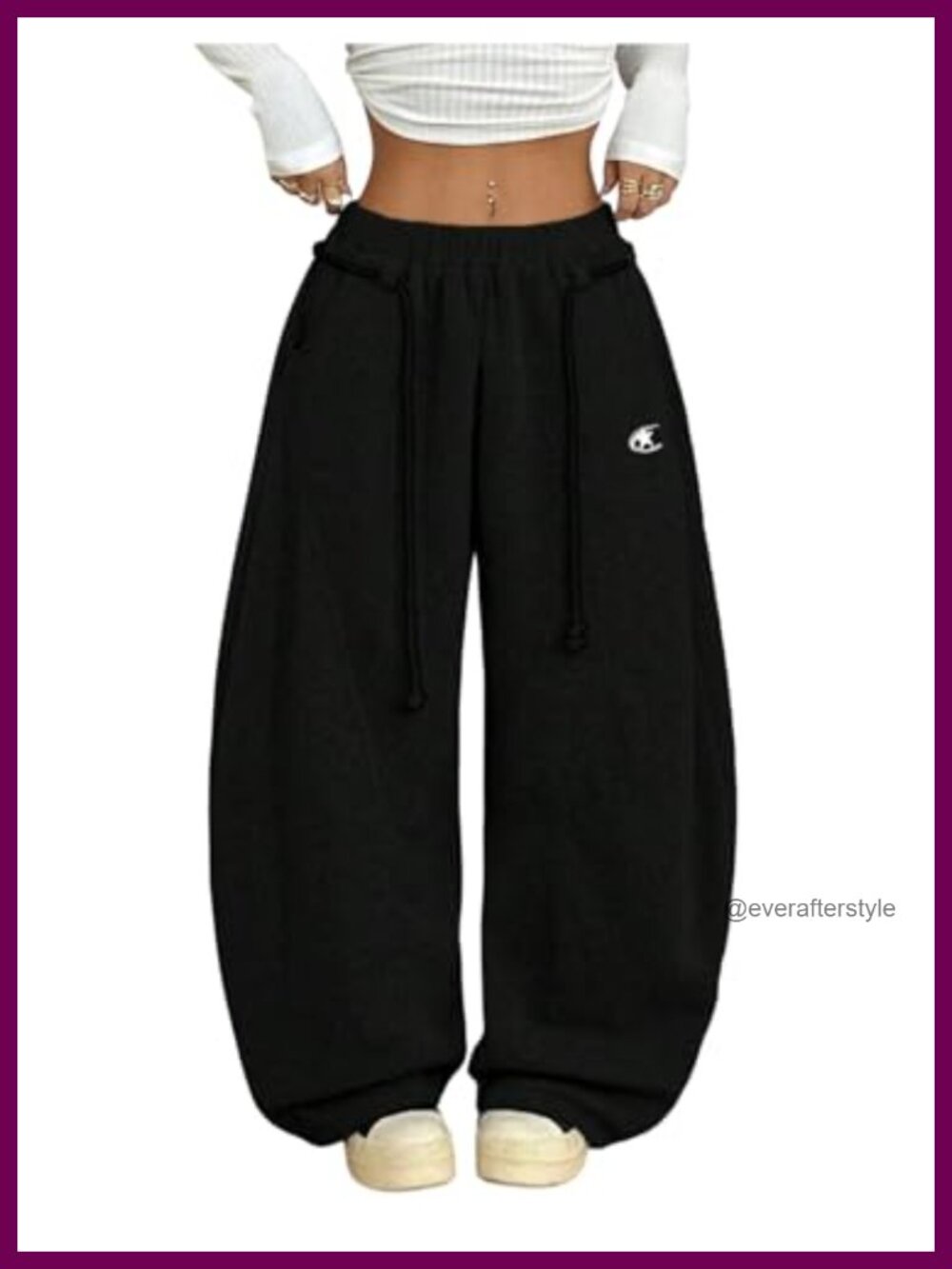 Wide Leg Barrel Sweatpants with Pockets Drawstring Fleece Loungewear